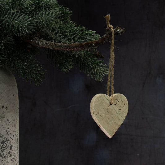 Travertine Hanging Heart