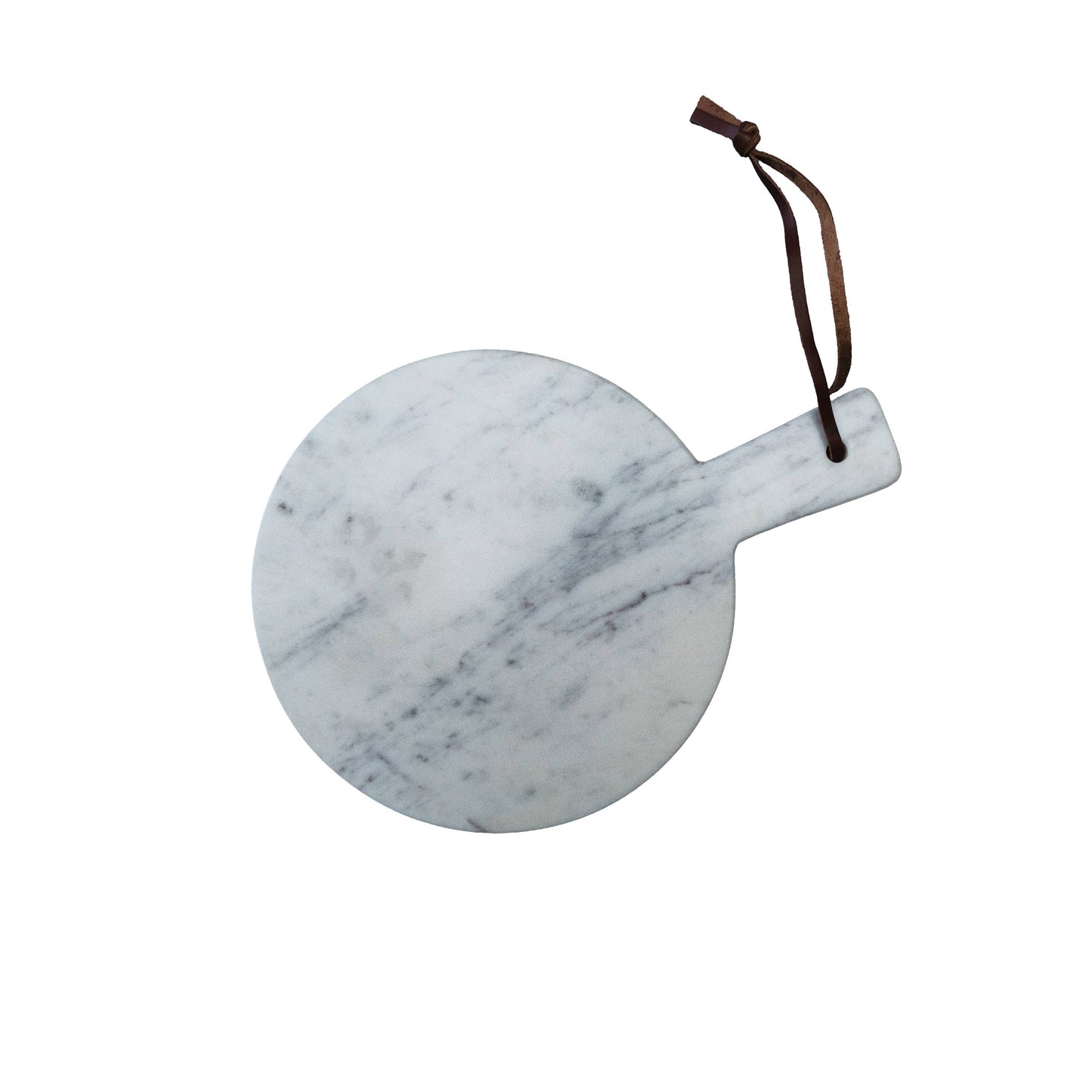 Round Honed White Marble Chopping Board