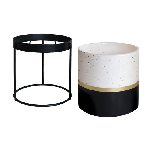 Ceramic Plant Pot with Stand