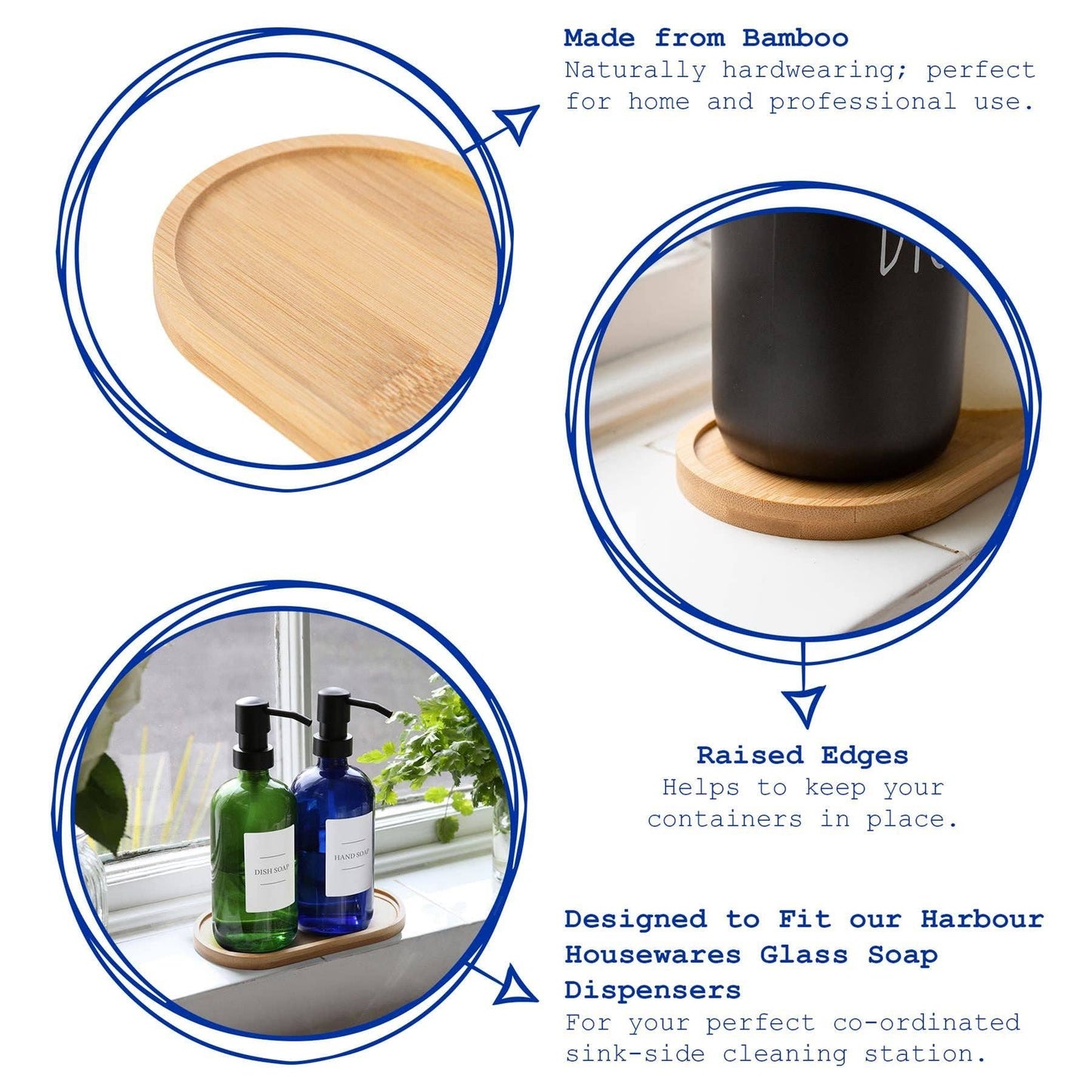 Bamboo Soap Dispenser Tray